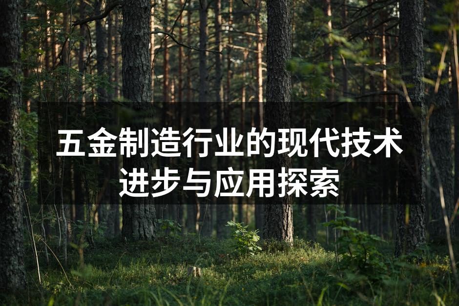 五金制造行业的现代技术进步与应用探索